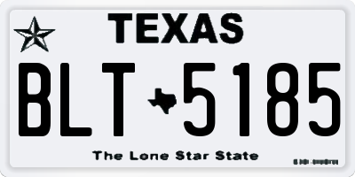 TX license plate BLT5185
