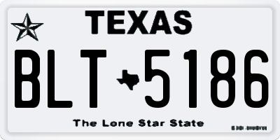 TX license plate BLT5186