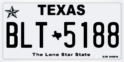 TX license plate BLT5188