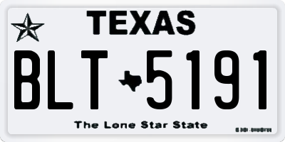 TX license plate BLT5191