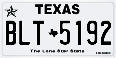 TX license plate BLT5192