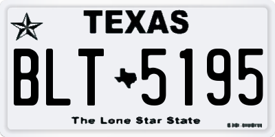 TX license plate BLT5195