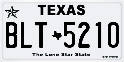 TX license plate BLT5210