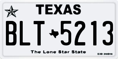 TX license plate BLT5213