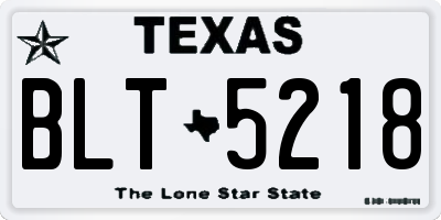 TX license plate BLT5218