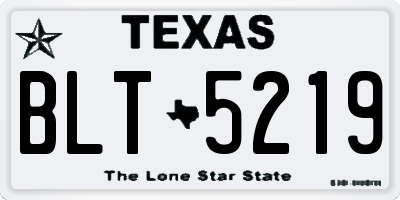 TX license plate BLT5219
