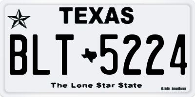TX license plate BLT5224