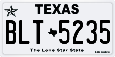 TX license plate BLT5235