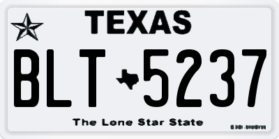 TX license plate BLT5237
