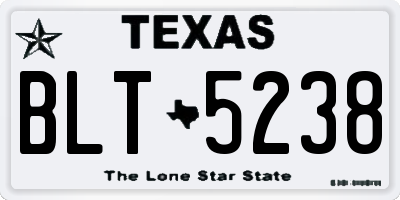 TX license plate BLT5238
