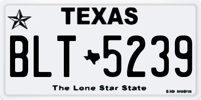 TX license plate BLT5239