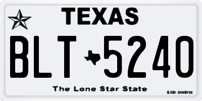 TX license plate BLT5240
