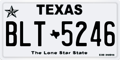 TX license plate BLT5246