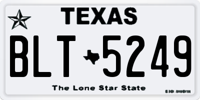 TX license plate BLT5249