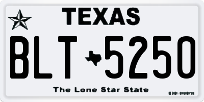 TX license plate BLT5250