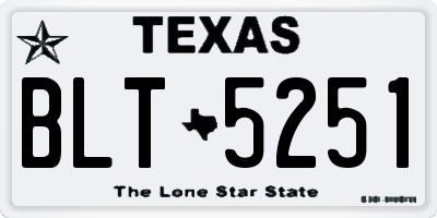 TX license plate BLT5251