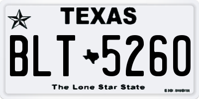 TX license plate BLT5260