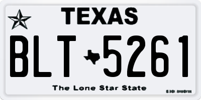 TX license plate BLT5261