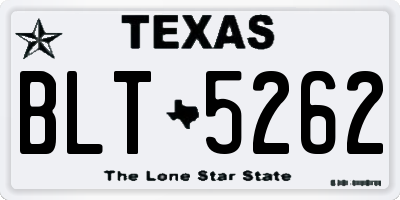 TX license plate BLT5262