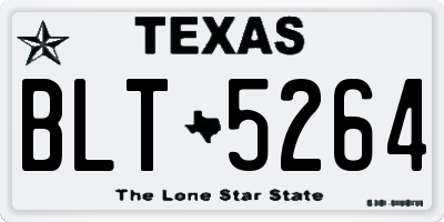 TX license plate BLT5264