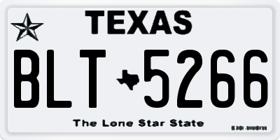 TX license plate BLT5266