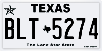 TX license plate BLT5274