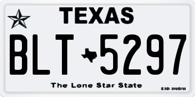 TX license plate BLT5297
