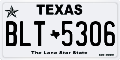 TX license plate BLT5306