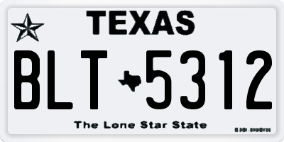 TX license plate BLT5312