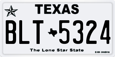 TX license plate BLT5324