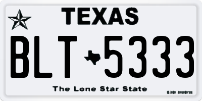 TX license plate BLT5333