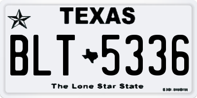TX license plate BLT5336
