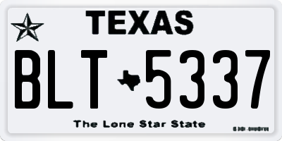 TX license plate BLT5337