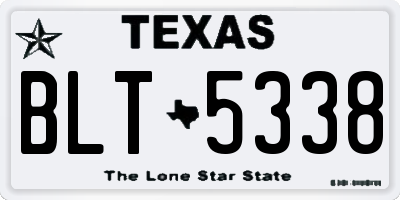 TX license plate BLT5338