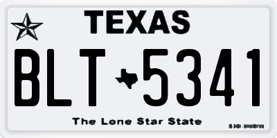 TX license plate BLT5341