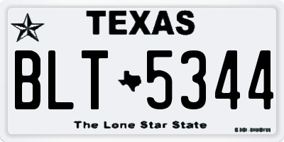 TX license plate BLT5344