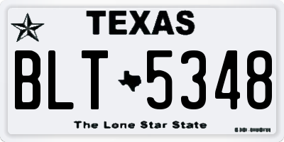 TX license plate BLT5348