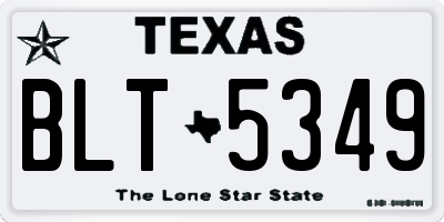 TX license plate BLT5349