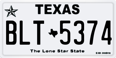 TX license plate BLT5374