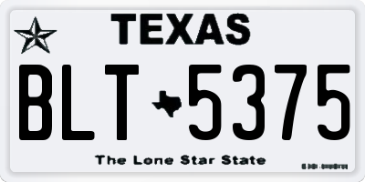 TX license plate BLT5375