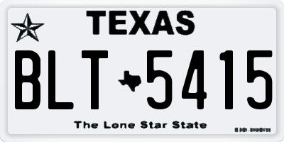 TX license plate BLT5415