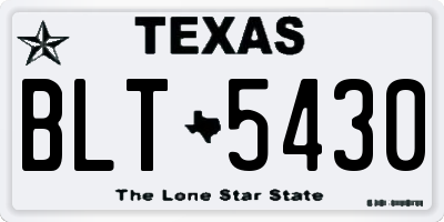 TX license plate BLT5430