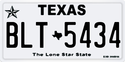 TX license plate BLT5434