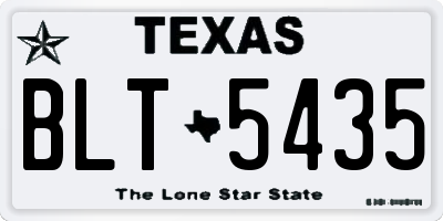 TX license plate BLT5435