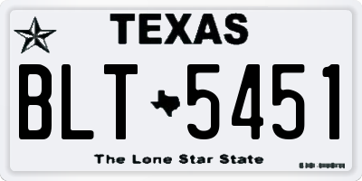 TX license plate BLT5451