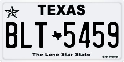 TX license plate BLT5459
