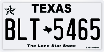 TX license plate BLT5465