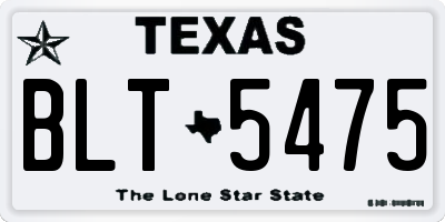 TX license plate BLT5475