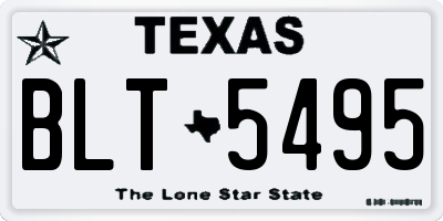 TX license plate BLT5495