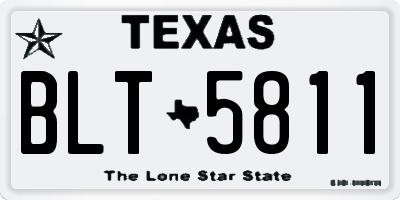 TX license plate BLT5811